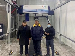 用户案例,镭豹360洗车机在吉尔吉斯斯坦KING ROBOT安装完成投入使用