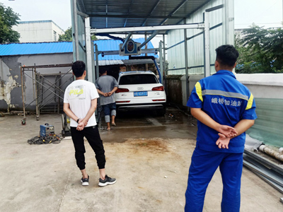 用户案例,镭鹰X1自动洗车机在安徽省芜湖市峨桥加油站安装完成交付使用