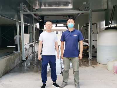 用户案例,镭豹360炫彩型洗车机在山西省太原市能久汽车服务公司安装完成