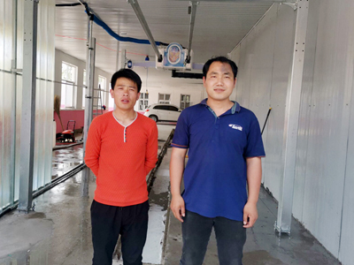 镭鹰X1自动洗车机在山东省日照市五莲县遨游加油站安装完成投入使用