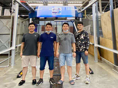 海外用户案例,镭豹360卓越型洗车机在马来西亚吉隆坡安装完成投入使用