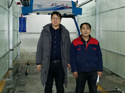 2020用户案例,镭豹360锐意型洗车机在山东省招远市欣荣物业管理公司安装完成