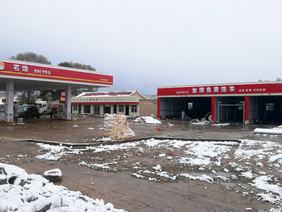 用户案例,镭豹360锐意型洗车机在宁夏固原市彭阳县金三角加油站安装完成交付使用