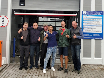 海外用户案例,镭豹360卓越型洗车机在俄罗斯圣彼得堡安装完成投入使用