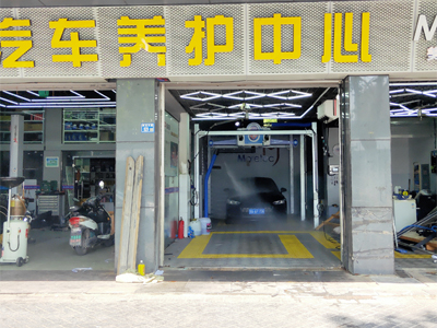 客户满意加好评,镭鹰X1洗车机在江苏省南京市佰优汽车养护中心安装完成