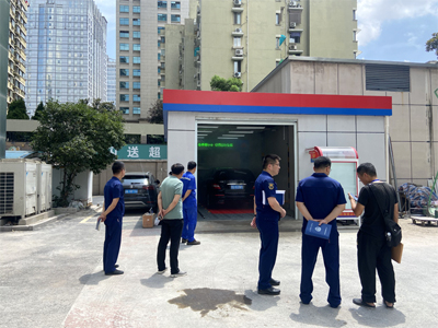 用户案例,镭翼DG仿形洗车机在浙江省消防救援总队后勤装配处验收合格交付使用