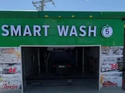 海外用户案例,镭豹360洗车机在马其顿Smart Wash安装完成投入使用