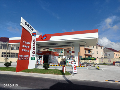客户满意加好评,镭鹰S90洗车机在江苏省南通市中海石化加油站安装完成