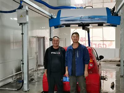 客户满意加好评,镭豹360锐意进取型在内蒙古通辽市扎鲁特旗鲁北镇咔咔洗车房安装完成