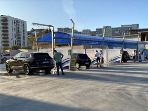 阳春三月签约不断,罗马尼亚客户GROZA订购一台360锐意型全自动无接触洗车机