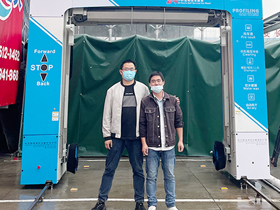 用户案例,镭翼DG仿形高压洗车机在安徽省哈飞物流园安装完成投入使用