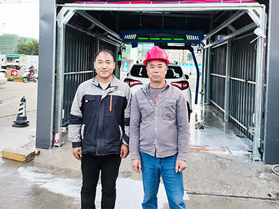 用户案例,镭鹰S90旗舰型洗车机在福建省宁德市福安市福安满春街加油站安装完成交付使用