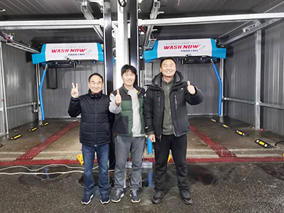 海外用户案例,两台镭豹360锐意型洗车机在韩国首尔安装完成交付使用