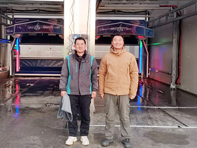 海外用户案例,两台镭翼SG仿形无接触洗车机在韩国天安安装完成交付使用