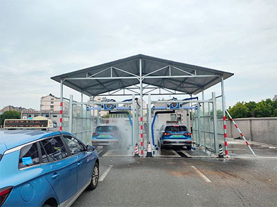 用户案例,两台镭鹰X1洗车机在江苏省溧阳市客运公司安装完成交付使用
