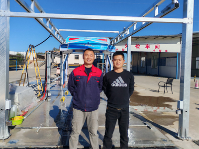 用户案例,镭翼SG仿形洗车机在甘肃省庆阳市平远机动车检测有限公司安装完成投入使用