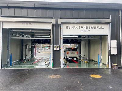 海外用户案例，两台镭翼SG仿形洗车机在韩国高阳市安装完成交付使用