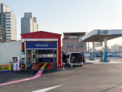 LEISUWASH SG PLUS 仿形高压无接触洗车机在韩国西山市安装完成交付使用